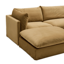 Apollo 3 Seater Chaise Sofa | Sand Velvet