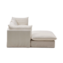 Apollo 3 Seater Chaise Sofa | Warm Ivory