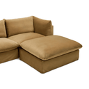Apollo 3 Seater Chaise Sofa | Sand Velvet