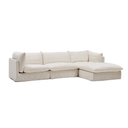 Apollo 3 Seater Chaise Sofa | Warm Ivory