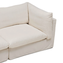 Apollo 3 Seater Chaise Sofa | Warm Ivory
