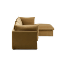 Apollo 3 Seater Chaise Sofa | Sand Velvet
