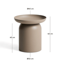 Arcola Patio Side Table | Taupe