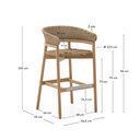 Arinella Bar Height Patio Barstool