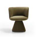 Aris Swivel Armchair | Olive Velvet