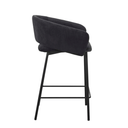 Asher Bench Barstool | Onyx Velvet