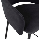 Asher Bench Barstool | Onyx Velvet