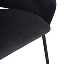 Asher Bench Barstool | Onyx Velvet