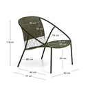 Atrani Stackable Patio Armchair | Green