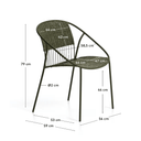Atrani Stackable Patio Chair | Green