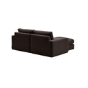 Alea 3 Seater Sofa | Left Hand Chaise | Charcoal Brown