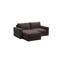 Alea 3 Seater Sofa | Left Hand Chaise | Charcoal Brown