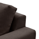 Alea 3 Seater Sofa | Left Hand Chaise | Charcoal Brown