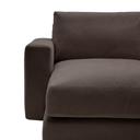 Alea 3 Seater Sofa | Left Hand Chaise | Charcoal Brown