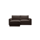 Alea 3 Seater Sofa | Left Hand Chaise | Charcoal Brown