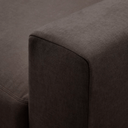 Alea 3 Seater Sofa | Left Hand Chaise | Charcoal Brown