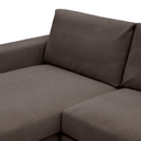 Alea 3 Seater Sofa | Left Hand Chaise | Charcoal Brown