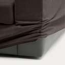 Alea 3 Seater Sofa | Left Hand Chaise | Charcoal Brown