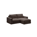 Alea 3 Seater Sofa | Right Hand Chaise | Charcoal Brown