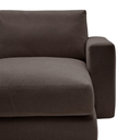 Alea 3 Seater Sofa | Right Hand Chaise | Charcoal Brown