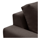 Alea 3 Seater Sofa | Right Hand Chaise | Charcoal Brown