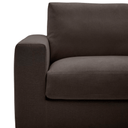 Alea 3 Seater Sofa | Right Hand Chaise | Charcoal Brown