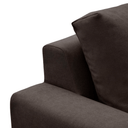 Alea 3 Seater Sofa | Charcoal Brown