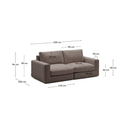 Alea 3 Seater Sofa | Charcoal Brown
