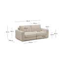 Alea 3 Seater Sofa | Toasted Beige