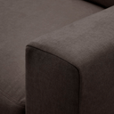 Alea 4 Seater Sofa | Left Hand Chaise | Charcoal Brown