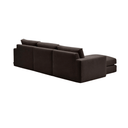 Alea 4 Seater Sofa | Left Hand Chaise | Charcoal Brown