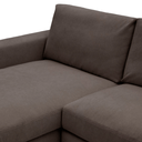 Alea 4 Seater Sofa | Left Hand Chaise | Charcoal Brown