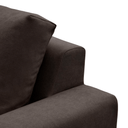 Alea 4 Seater Sofa | Left Hand Chaise | Charcoal Brown