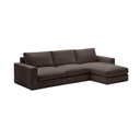Alea 4 Seater Sofa | Right Hand Chaise | Charcoal Brown