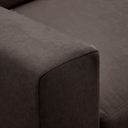 Alea 4 Seater Sofa | Right Hand Chaise | Charcoal Brown