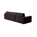 Alea 4 Seater Sofa | Right Hand Chaise | Charcoal Brown