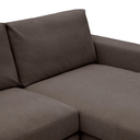 Alea 4 Seater Sofa | Right Hand Chaise | Charcoal Brown