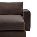 Alea 4 Seater Sofa | Right Hand Chaise | Charcoal Brown