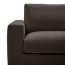 Alea 4 Seater Sofa | Right Hand Chaise | Charcoal Brown