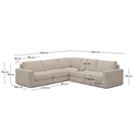 Alea 5 Seater Sofa | Corner | Toasted Beige