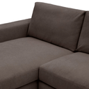 Alea 5 Seater Sofa | Left Hand Chaise | Charcoal Brown