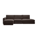 Alea 5 Seater Sofa | Left Hand Chaise | Charcoal Brown