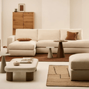 Alea 5 Seater Sofa | Left Hand Chaise | Ecru Beige