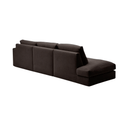 Alea 5 Seater Sofa | Right Hand Chaise | Charcoal Brown