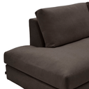 Alea 5 Seater Sofa | Right Hand Chaise | Charcoal Brown