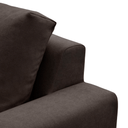 Alea 5 Seater Sofa | Right Hand Chaise | Charcoal Brown