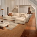 Alea 5 Seater Sofa | Right Hand Chaise | Ecru Beige