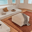 Alea Ottoman | Ecru Beige