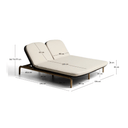 Alipa Double Patio Lounger | Dark Grey