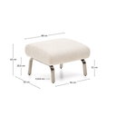 Amsen Ottoman | Beige Chenille